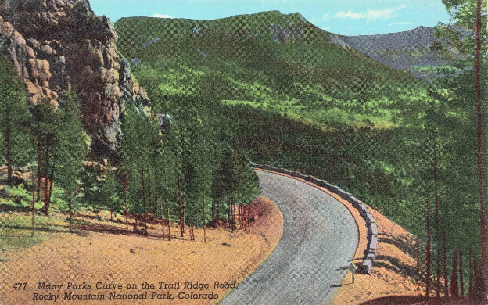 Postcard Trail Ridge Road Rocky Mountain National Park Colorado