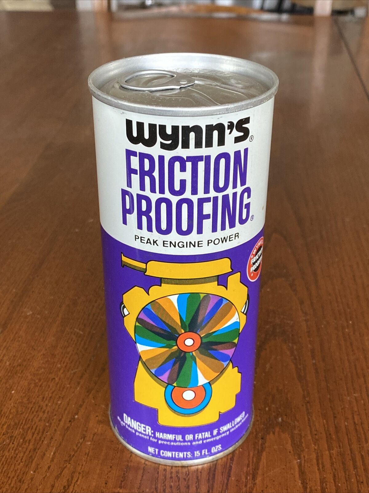 Vtg 1969 Wynn\'s Friction Proofing Peak Engine Power FP 1/75 15 Ozs Can UNOPENED