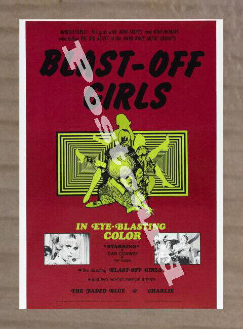 Historic 1966 Blast-off Girls Movie Advertising Postcard