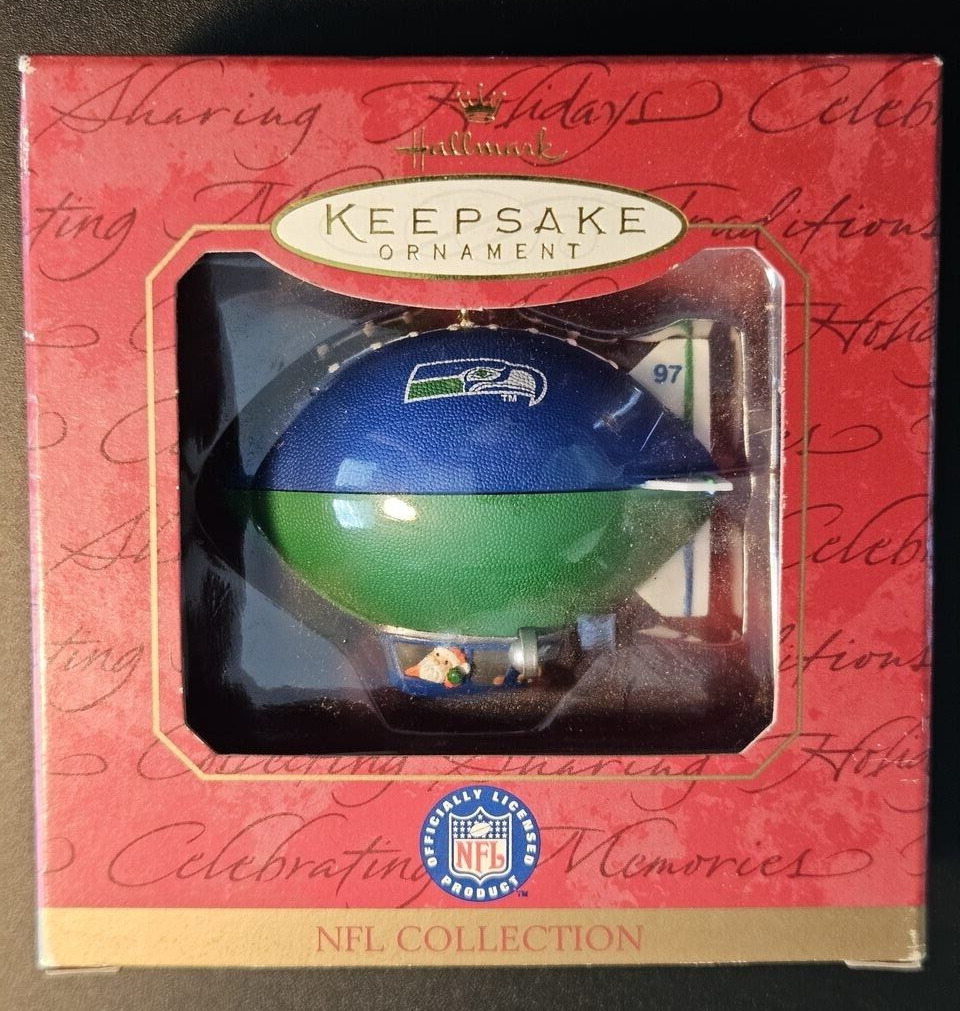 HALLMARK Keepsake Ornament - 1997 NFL Seattle Seahawks Football Blimp