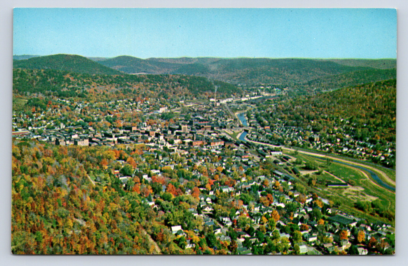 Vintage Postcard Aerial view Bradford Pennsylvania