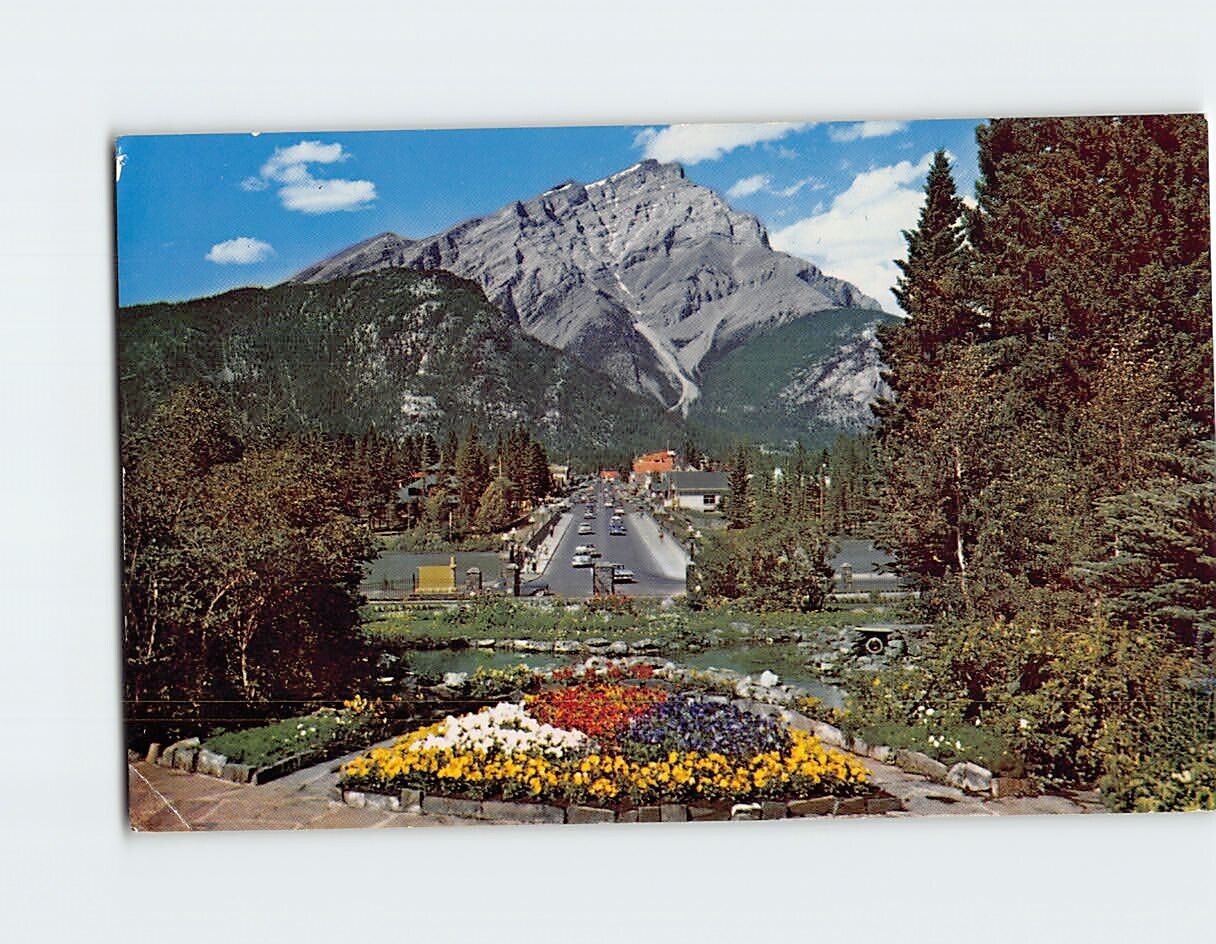 Postcard Picturesque Cascade Mountain Banff National Park Canada
