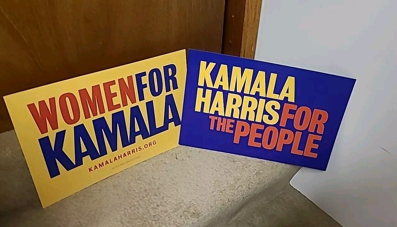 Kamala Harris Official Campaign Placard Lot Of 2 Rare 2019