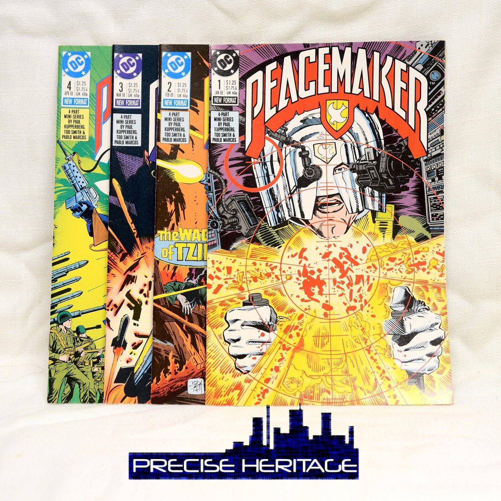 Peacemaker 1-4 1988 Complete Set DC Comics all very VF/NM- or better white pages