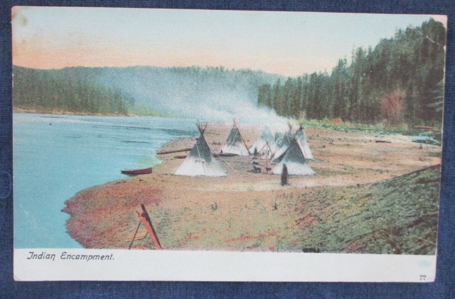 1907 Tepees Indian Camp Encampment Postcard Buffalo Wyoming Cancel