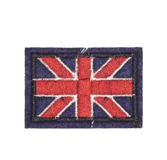 Blue Small Union Jack (Iron On) Embroidery Applique Patch Sew Iron Badge