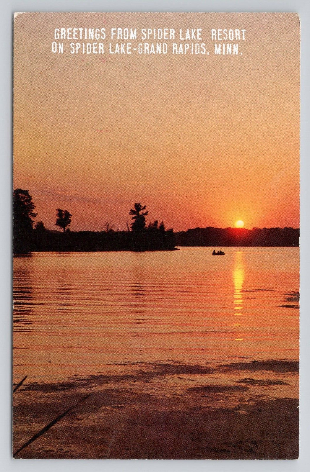 Postcard Greetings From Spider Lake Resort On Spider Lake Grand Rapids Minnesota