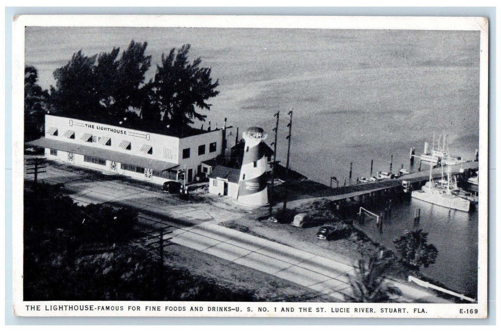 c1960\'s The Lighthouse Famous for Fine Foods and Drinks Stuart FL Postcard