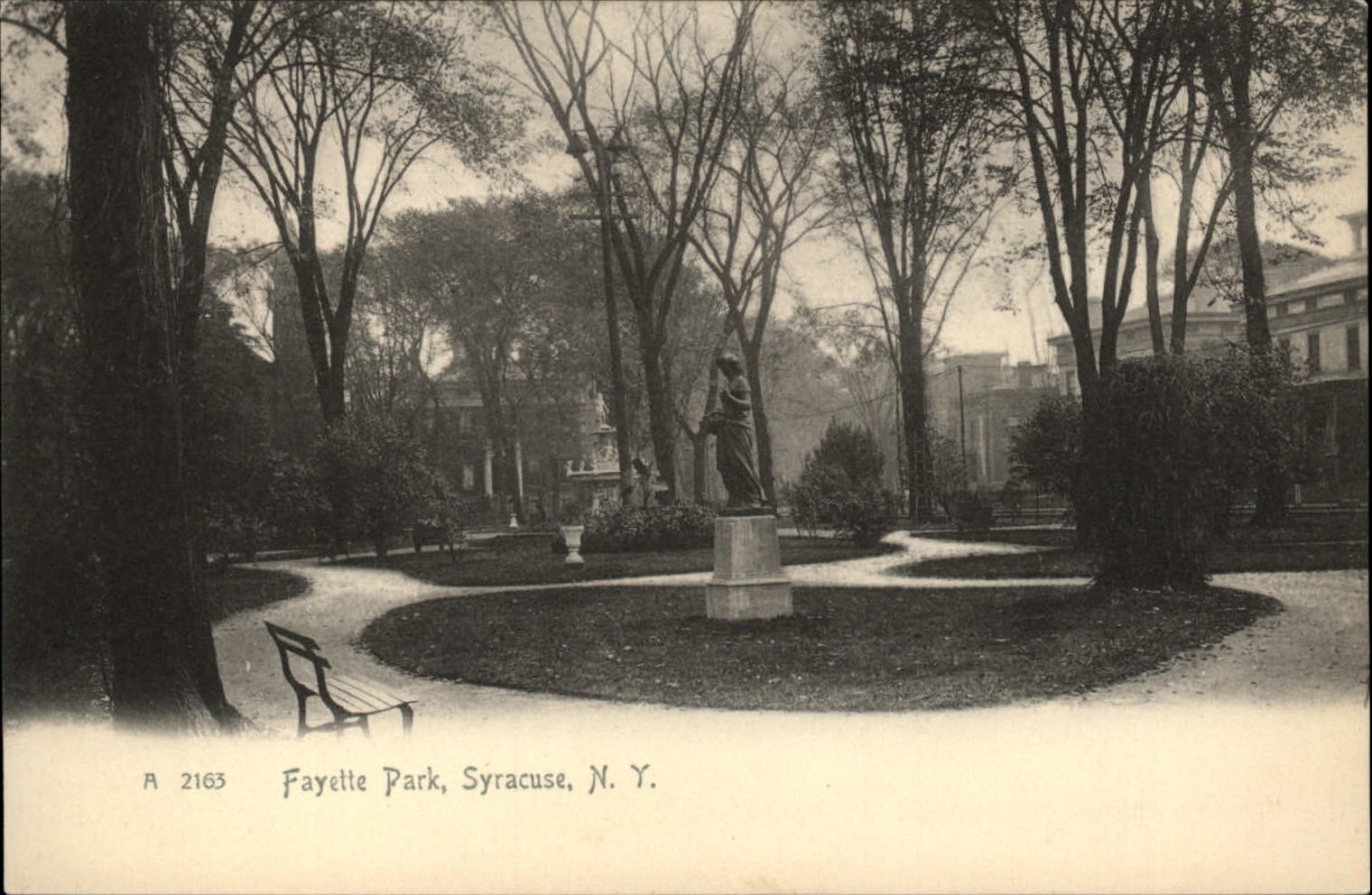 Fayette Park Syracuse New York ~ postcard sku755