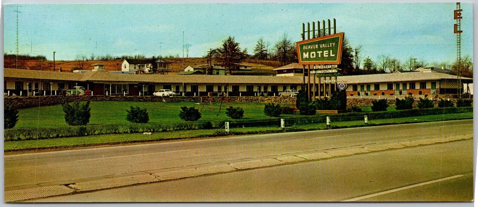 Beaver Falls Pennsylvania 1960s Oversize Postcard Beaver Valley Motel
