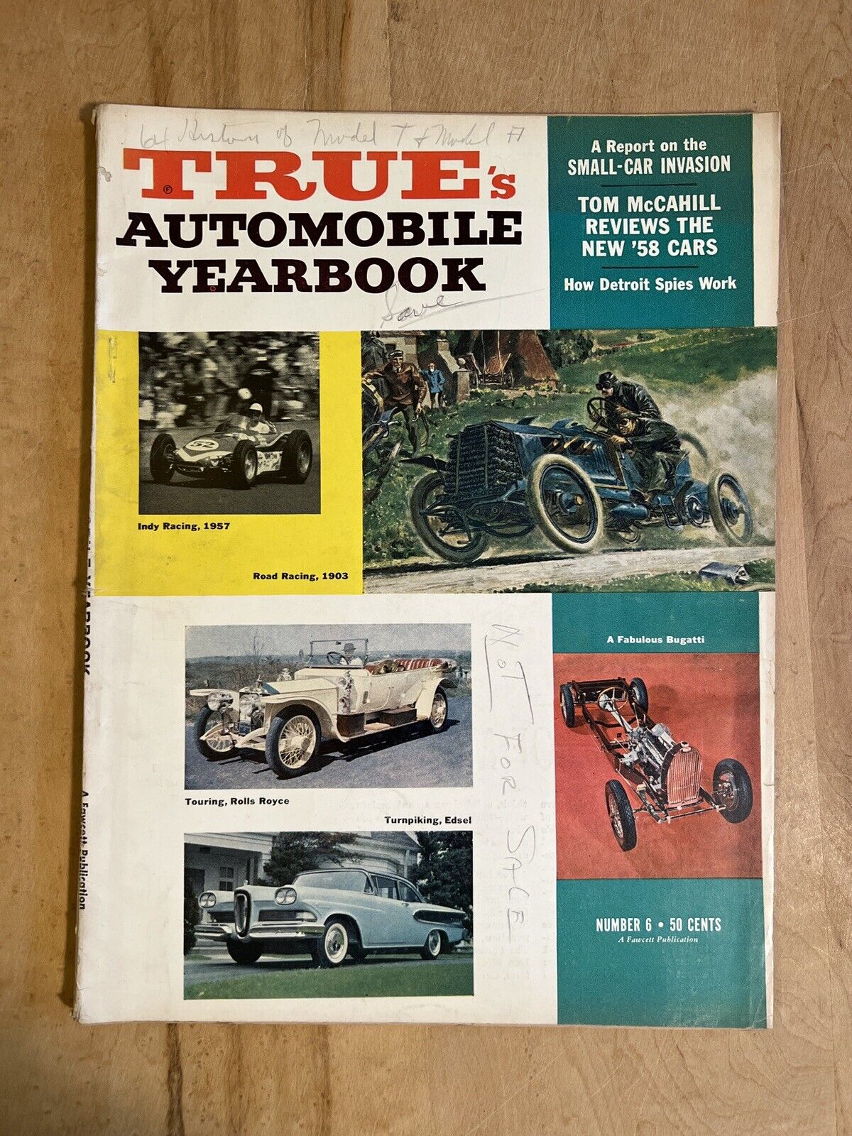 1958 TRUE\'S AUTOMOBILE YEARBOOK  - Magazine Number 6  Von Dutch Edsel Tailfins