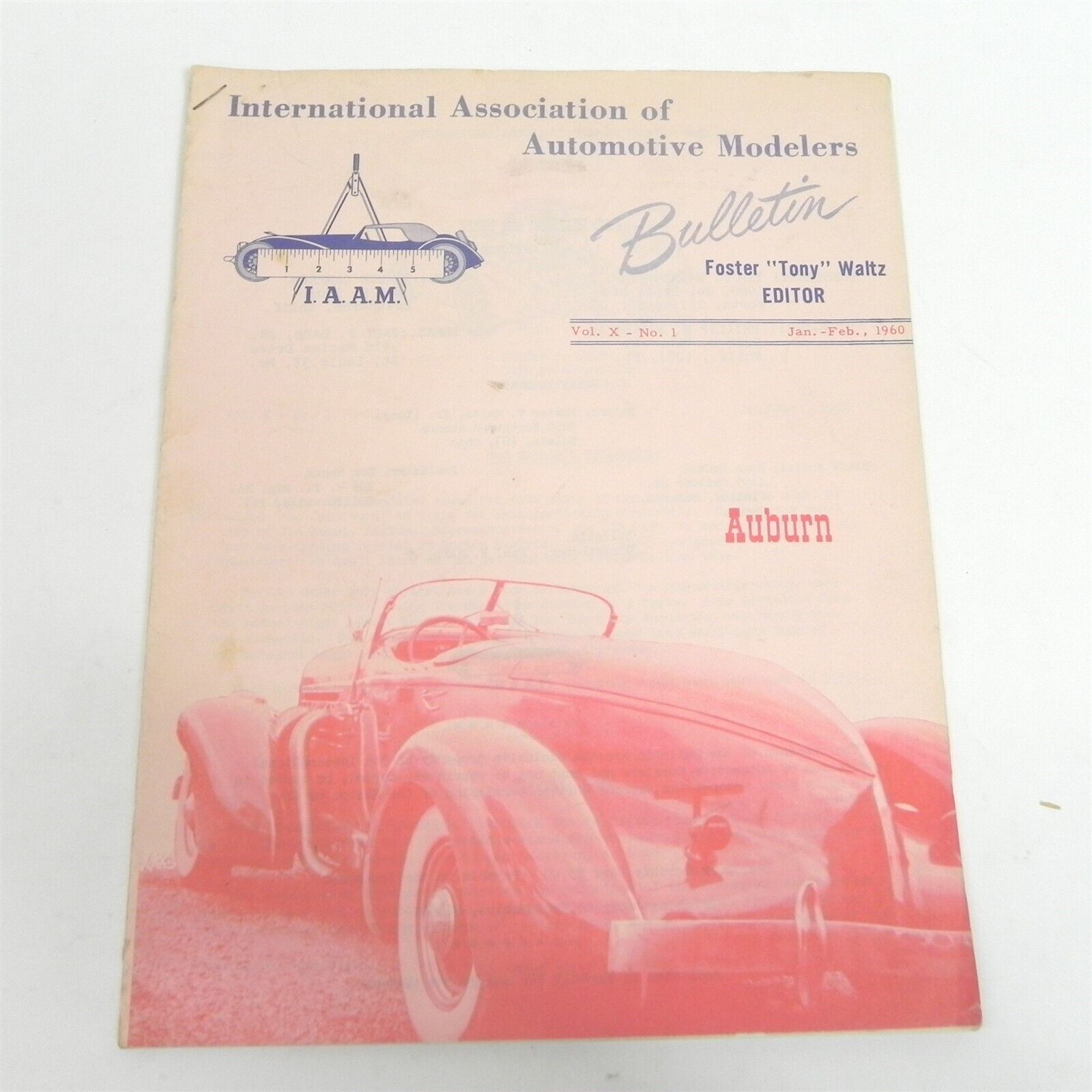 1960 JANUARY FEBRUARY INTERNATIONAL ASSOCIATION OF AUTOMOTIVE MODELERS BULLETIN