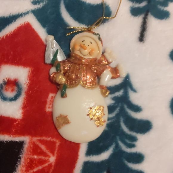 Garden snowman Christmas Ornament