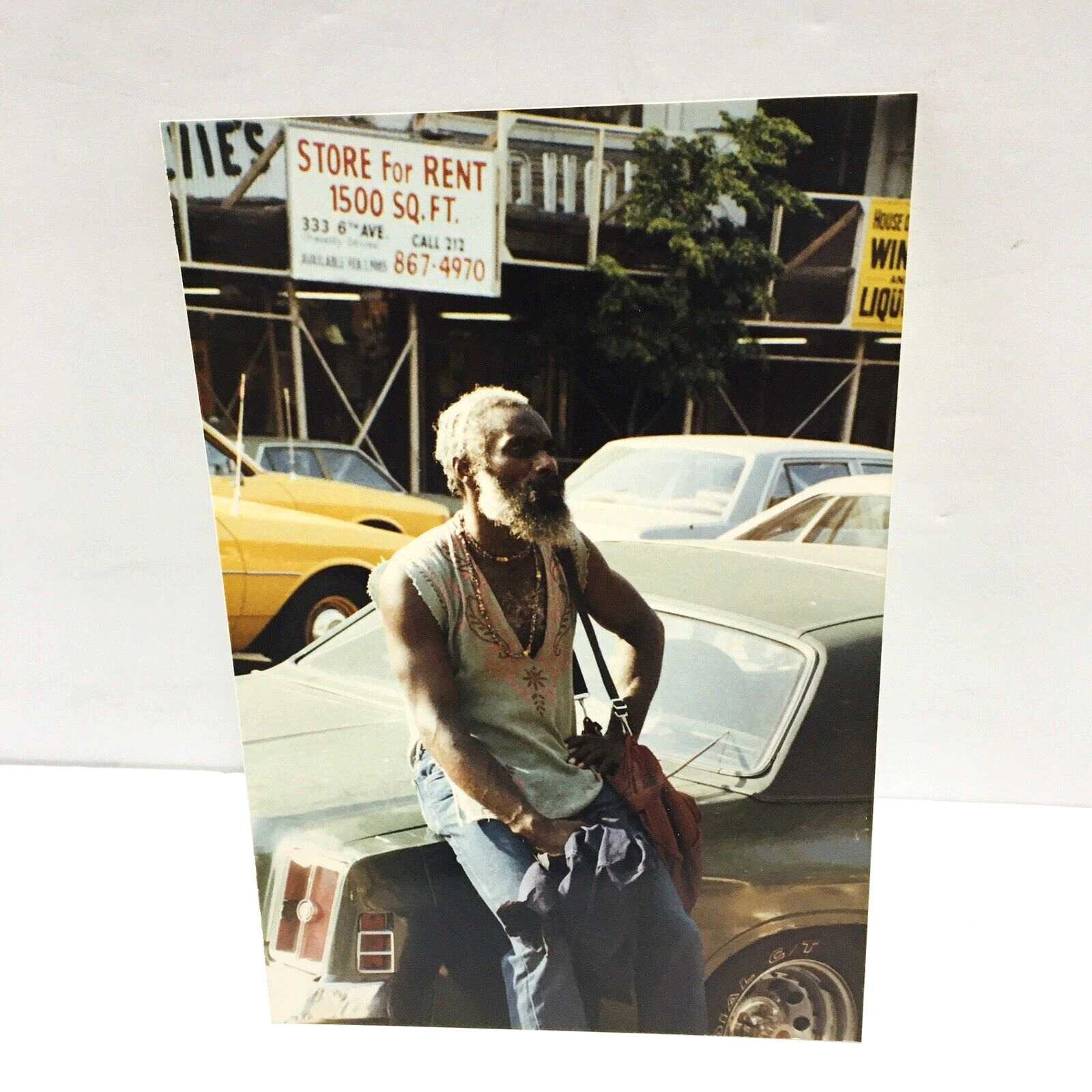 African American Hippie New York Cab 70\'s Photo Muscles Gay Int OOAK