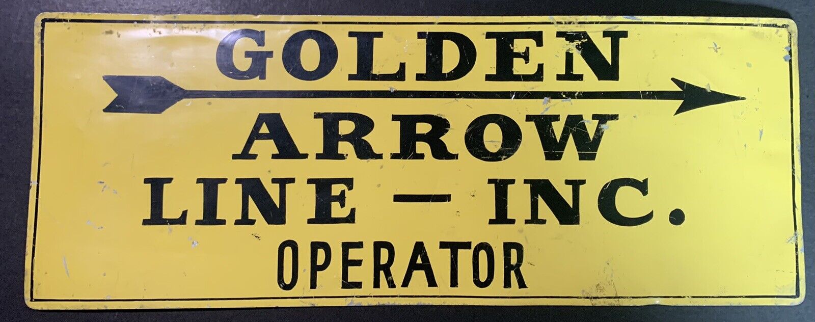Vintage Golden Arrow Trucking Logistics Industrial Transportation Metal Sign