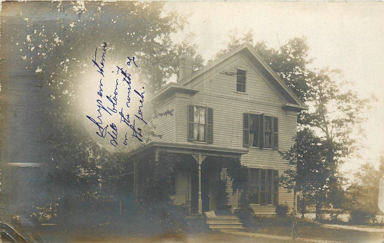 Postcard RPPC 1908 Illinois Jacksonville Home Residence IL24-1392
