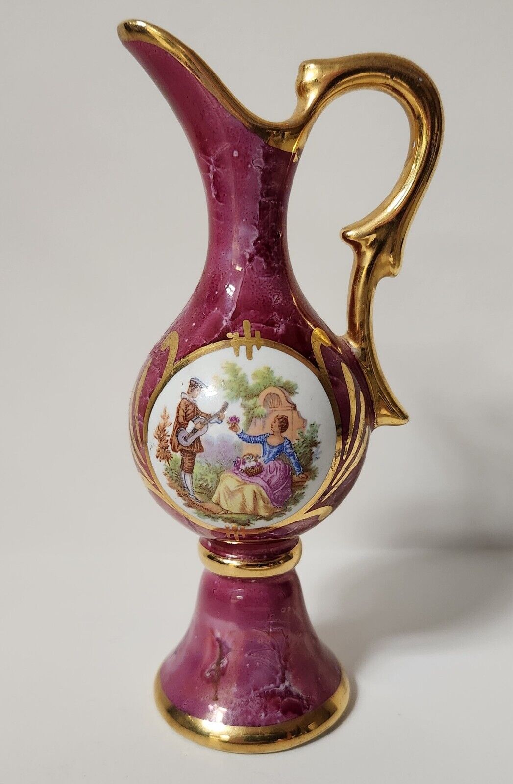 Vintage Giffard Collection Magenta Vase – Made in France