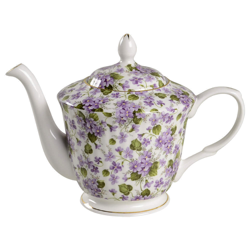 Gracie Bone China Violet Tea Pot 7302065