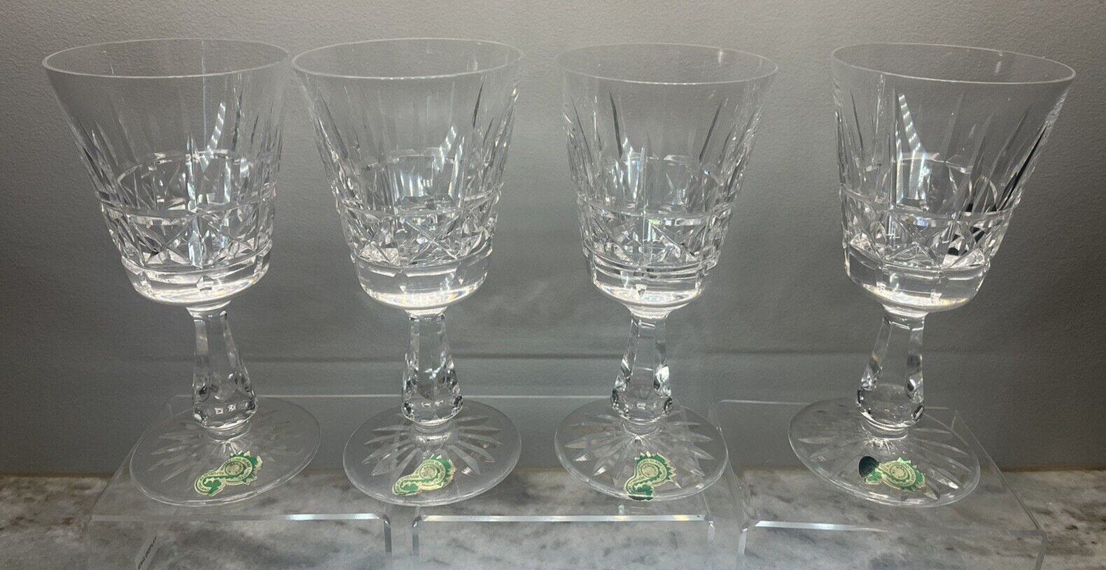 Four Vintage Waterford Crystal KYLEMORE Wine Claret/Cordial Glasses
