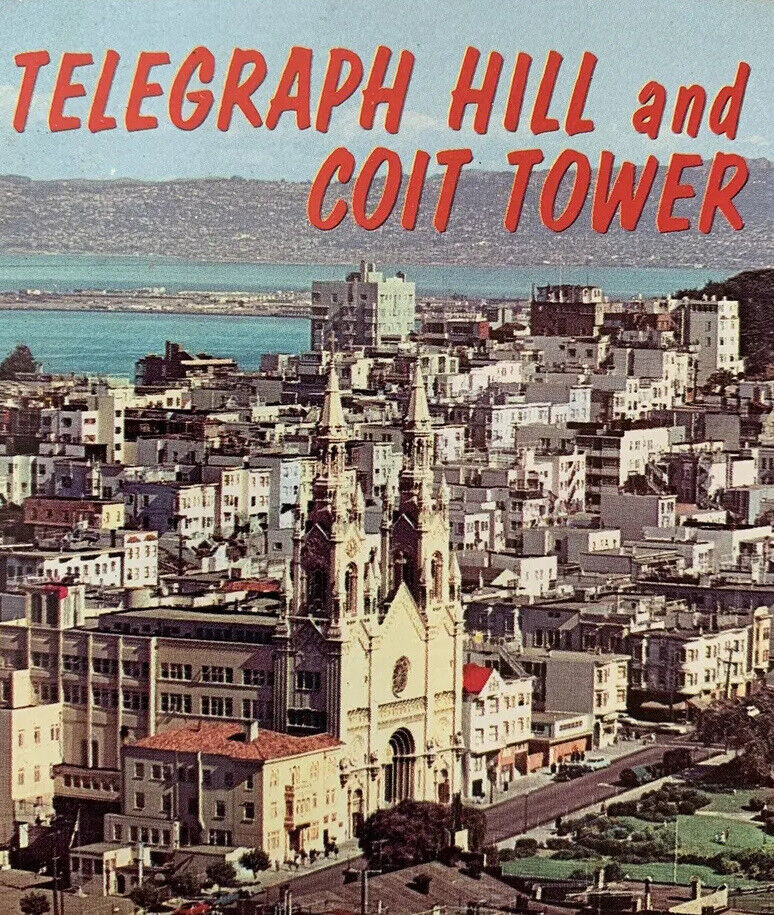 Telegraph Hill & Coit Tower Vintage Postcard San Francisco California NP