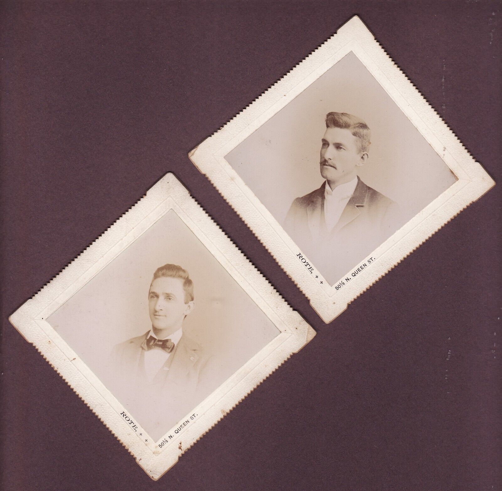 Antique Photo Studio Portraits - 2 Men, late 19th/early 20th cent.
