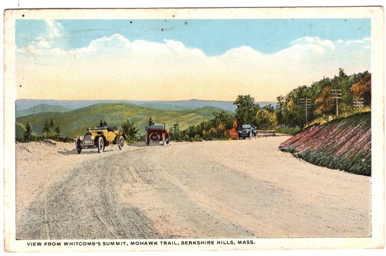 View from Whitcomb's Summit, Mohawk Trail, Berkshire ,  MA   Posted 1919