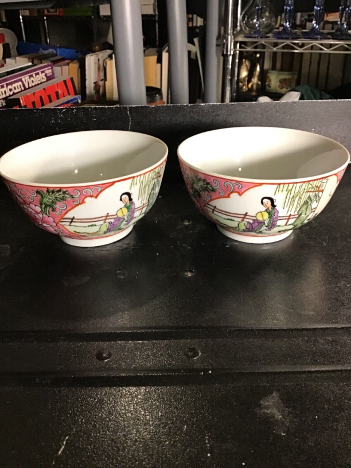 Set of Two Hand Painted Chinese Porcelain Bowl| Made In Macau “Beautiful “
