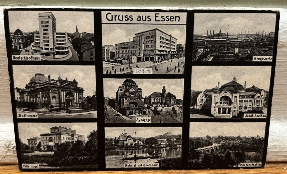 Antique Jewish Postcard Rare Gruss Aus Essen German Synagogue Pre WWII Look