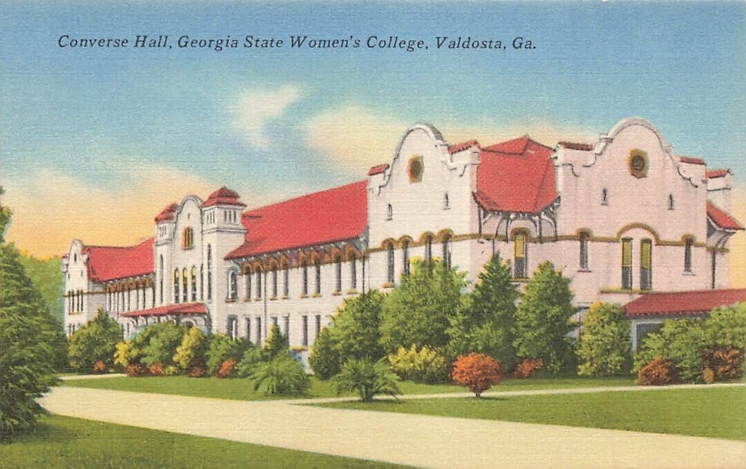 c1940 Converse Hall  Georgia State Womans College Linen Valdosta GA P561