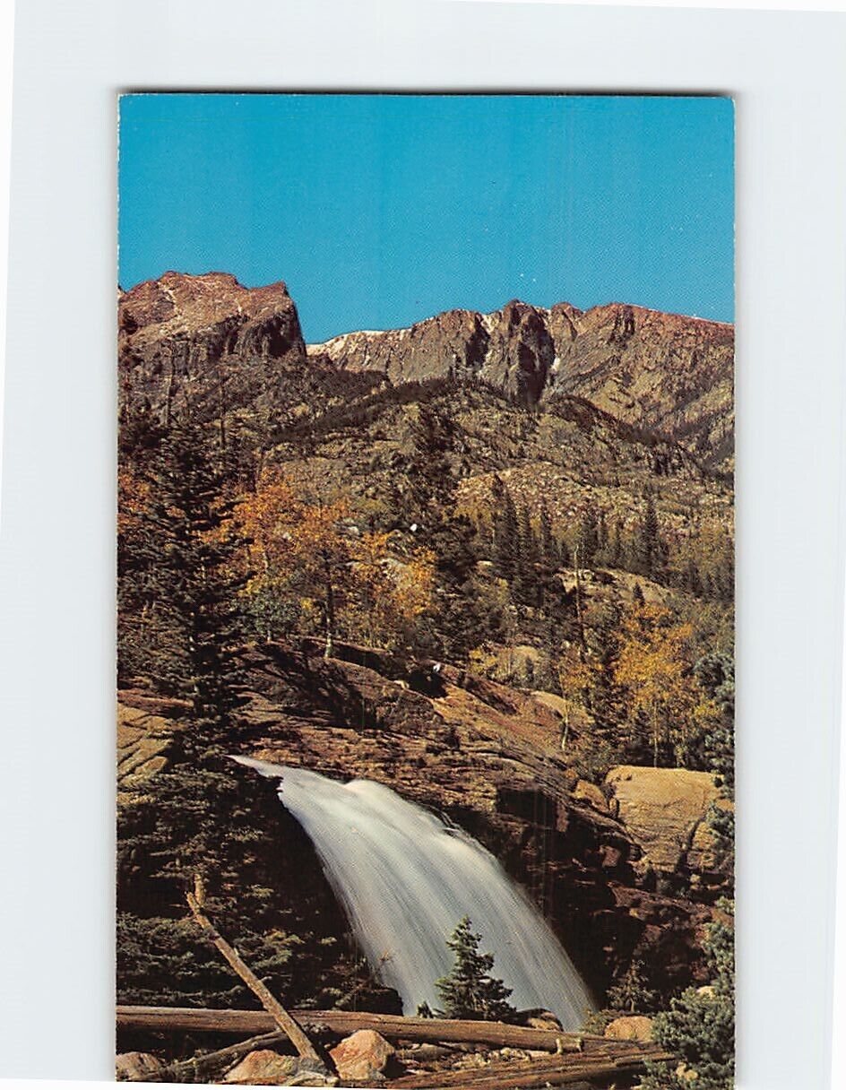 Postcard Alberta Falls and Hallett Peak Colorado Rockies USA North America