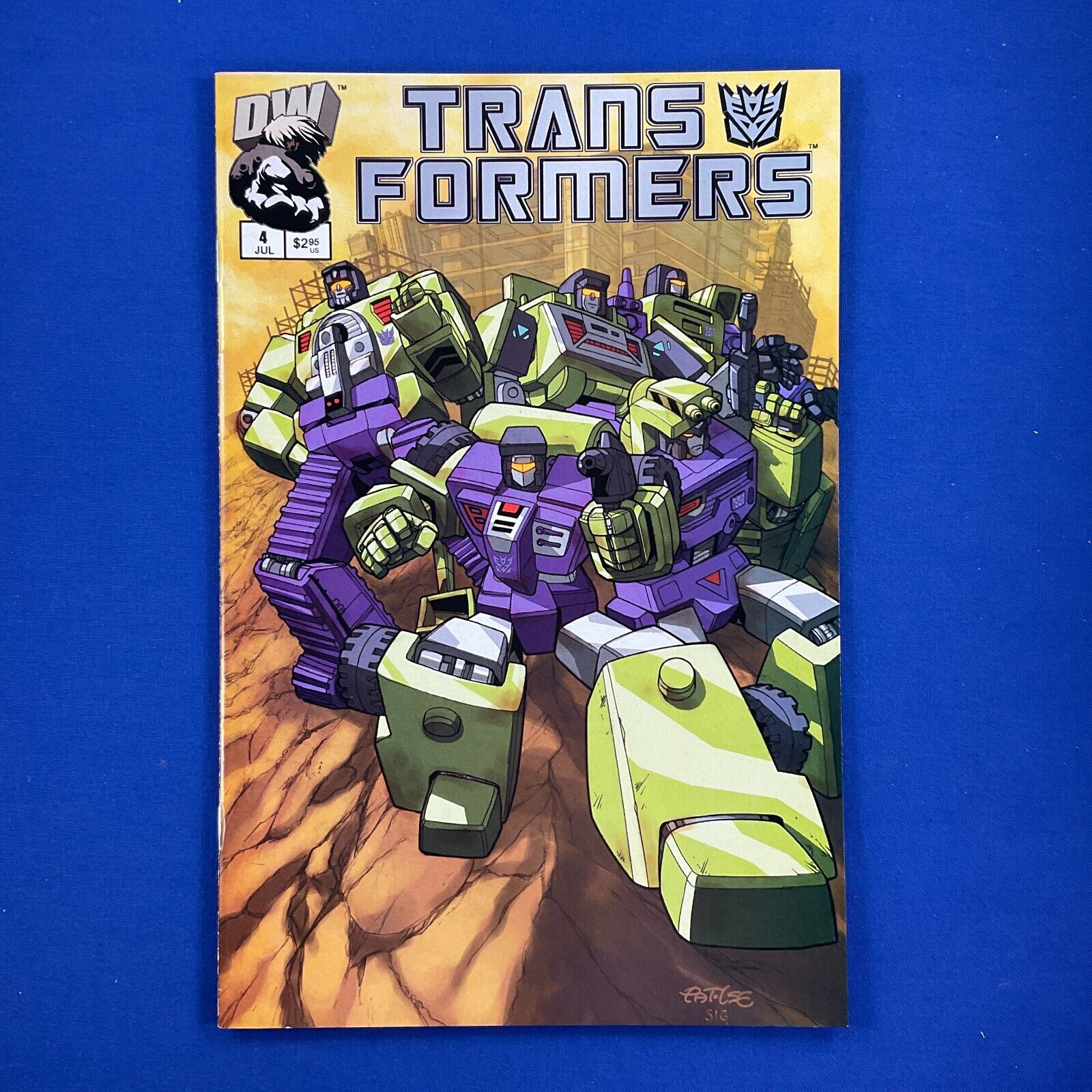 Transformers Generation 1 #4 Constructicons Cover DW Dreamwave Productions 2002
