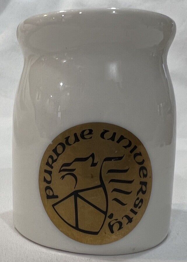Rare Vintage Perdue University Homer Laughlin Tooth Pick Holder Jar