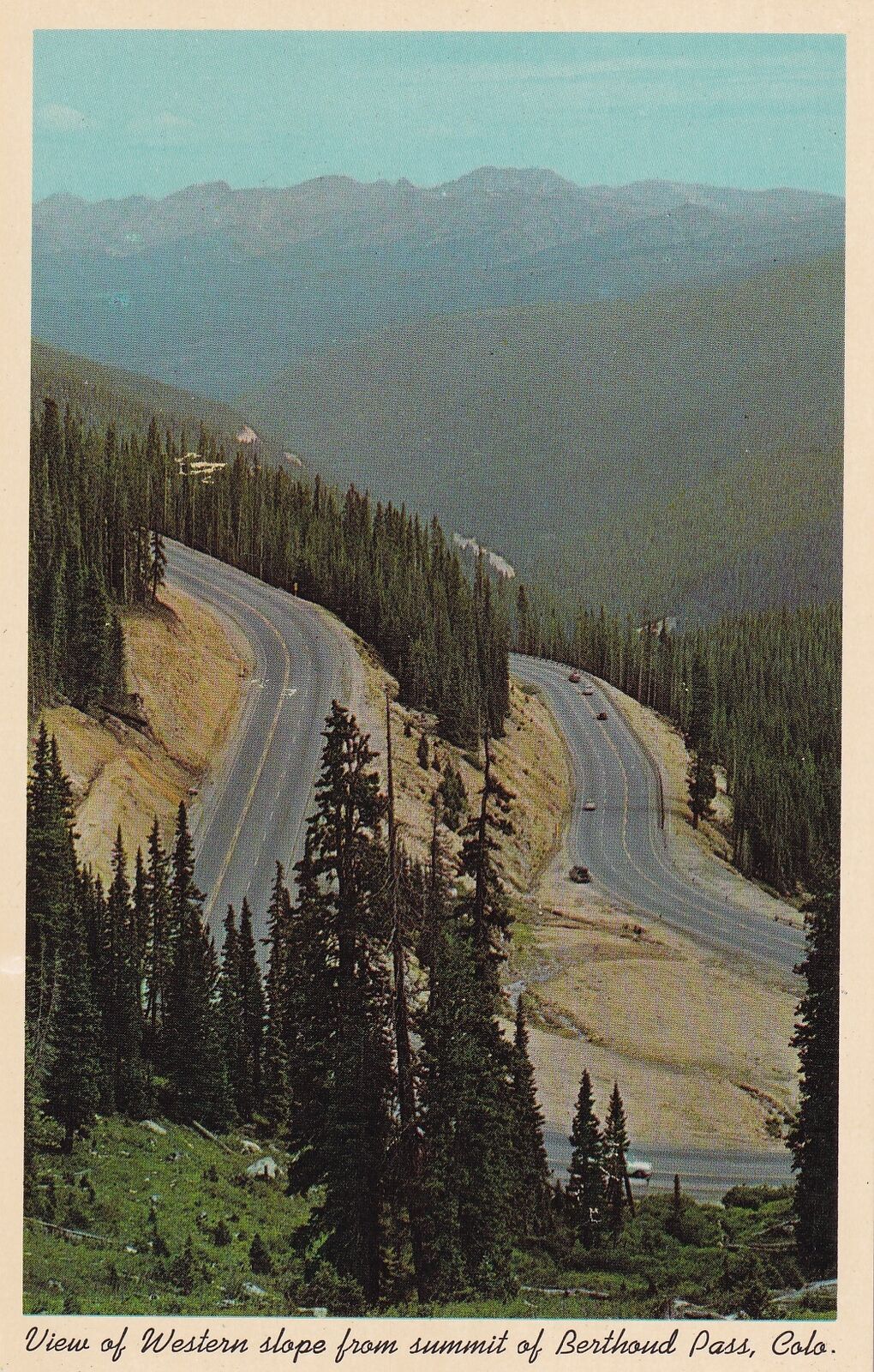 Berthoud Pass Colorado CO Western Slope Postcard D17