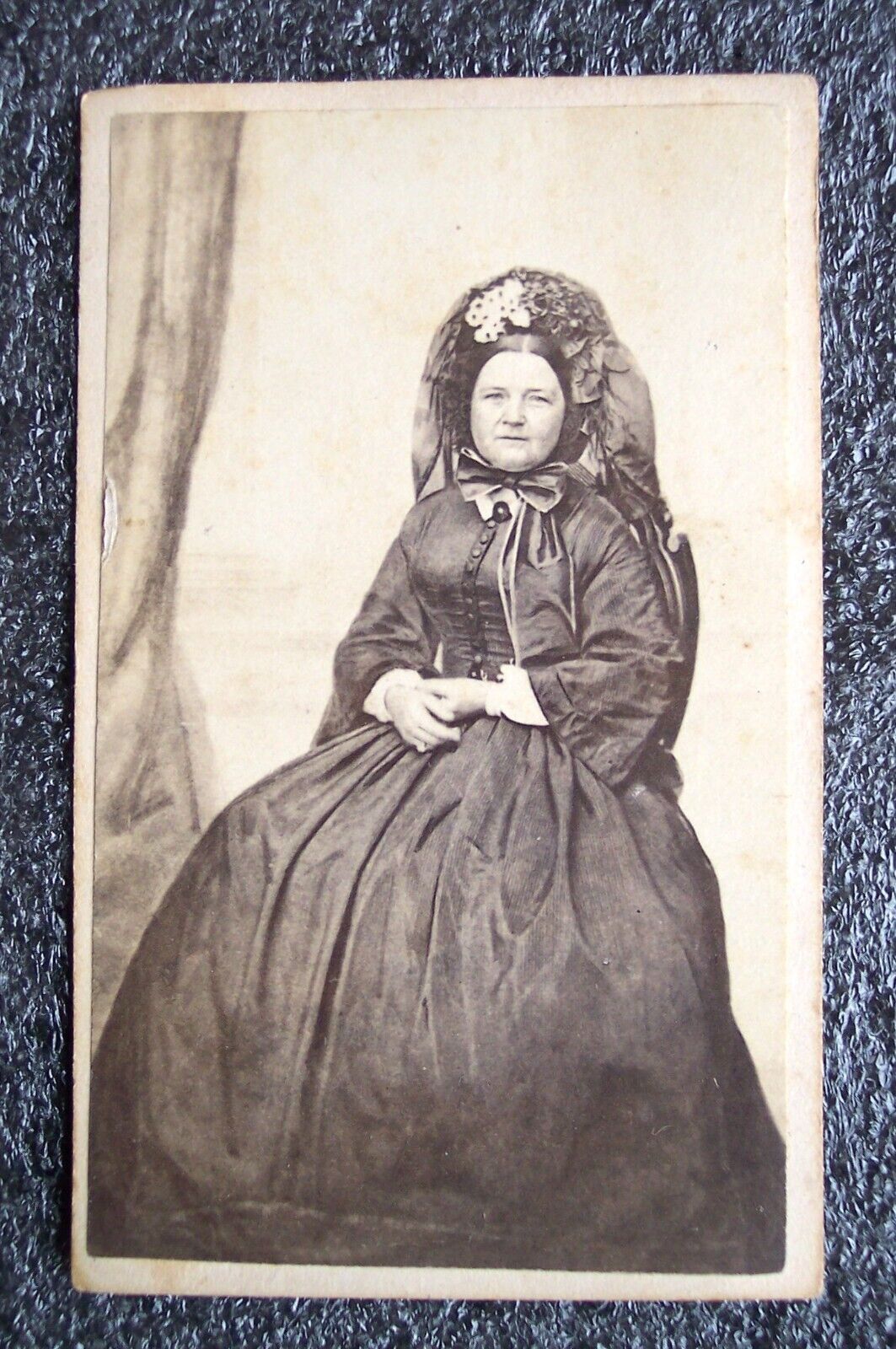 CDV  Photograph Mourning Mary Todd Lincoln Circa 1865