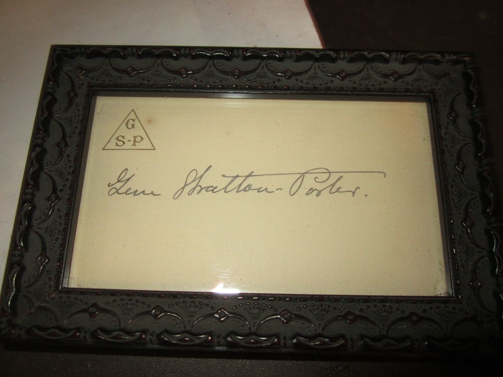 Gene Stratton Porter Autograph on a personalized card.