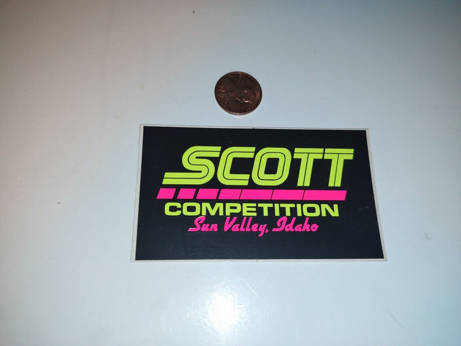 SMALL VINTAGE SCOTT COMPETITION  Sticker / Decal ORIGINAL racing  OLD STOCK