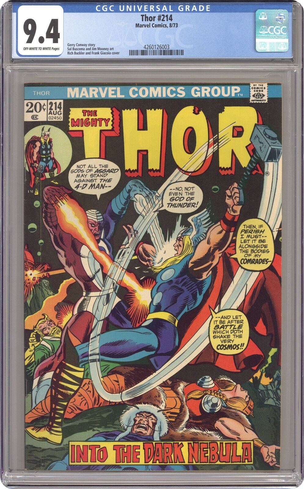Thor #214 CGC 9.4 1973 4260126003