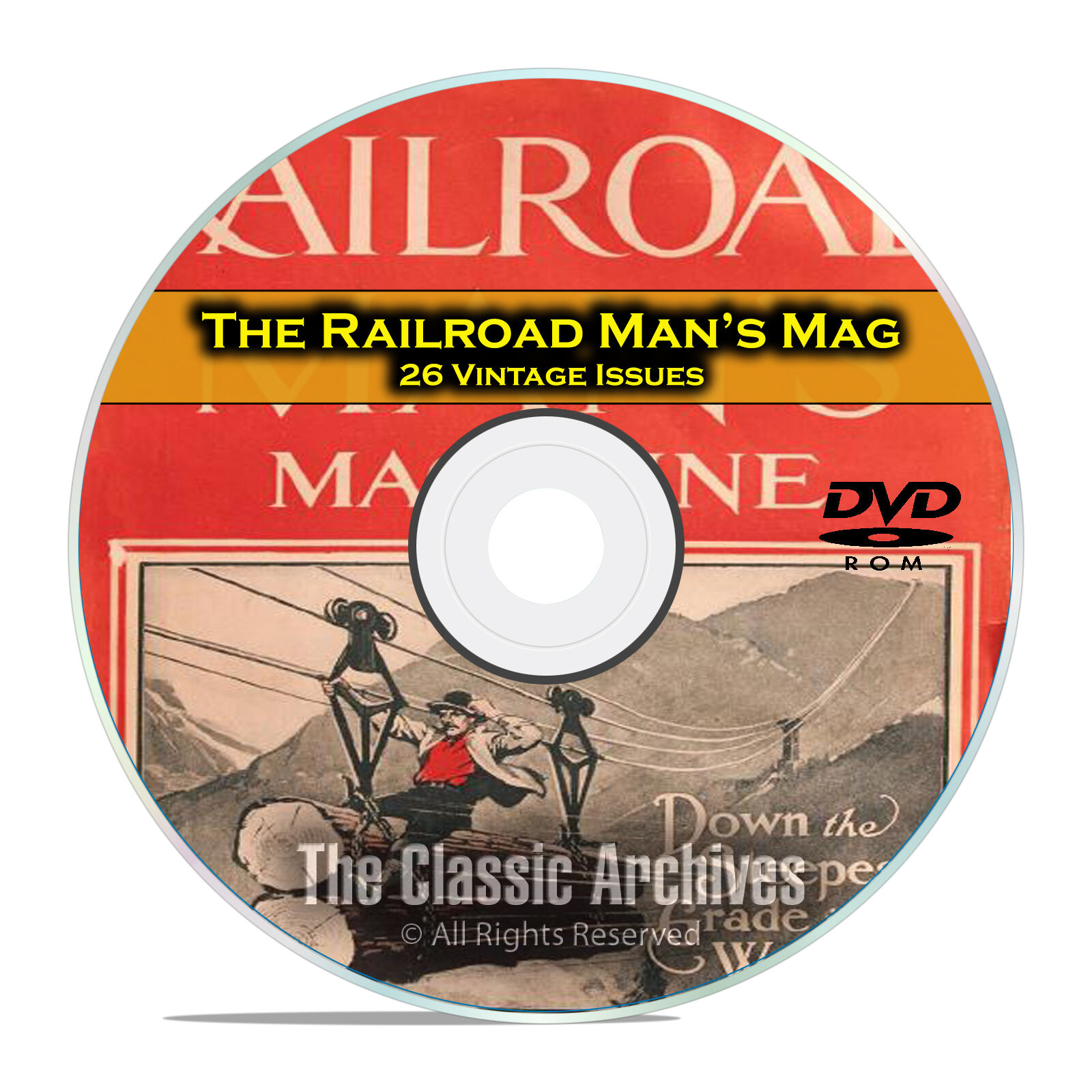 The Railroad Mans Magazine, 26 Vintage Issues, Railroad American History DVD C22