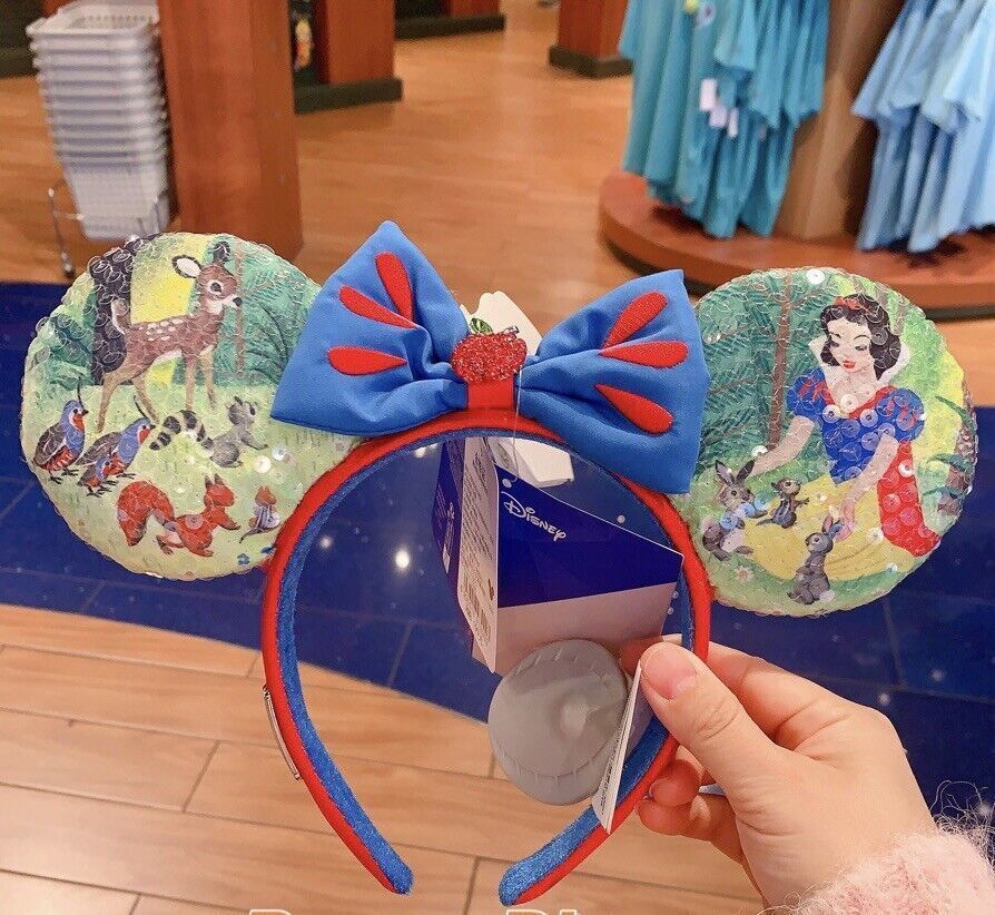 Snow White Princess Minnie Mouse Ears Bow Disney\'Girls Women Cos Party Headband