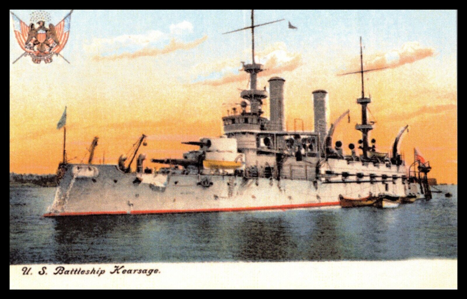 Postcard USS Kearsarge BB-05