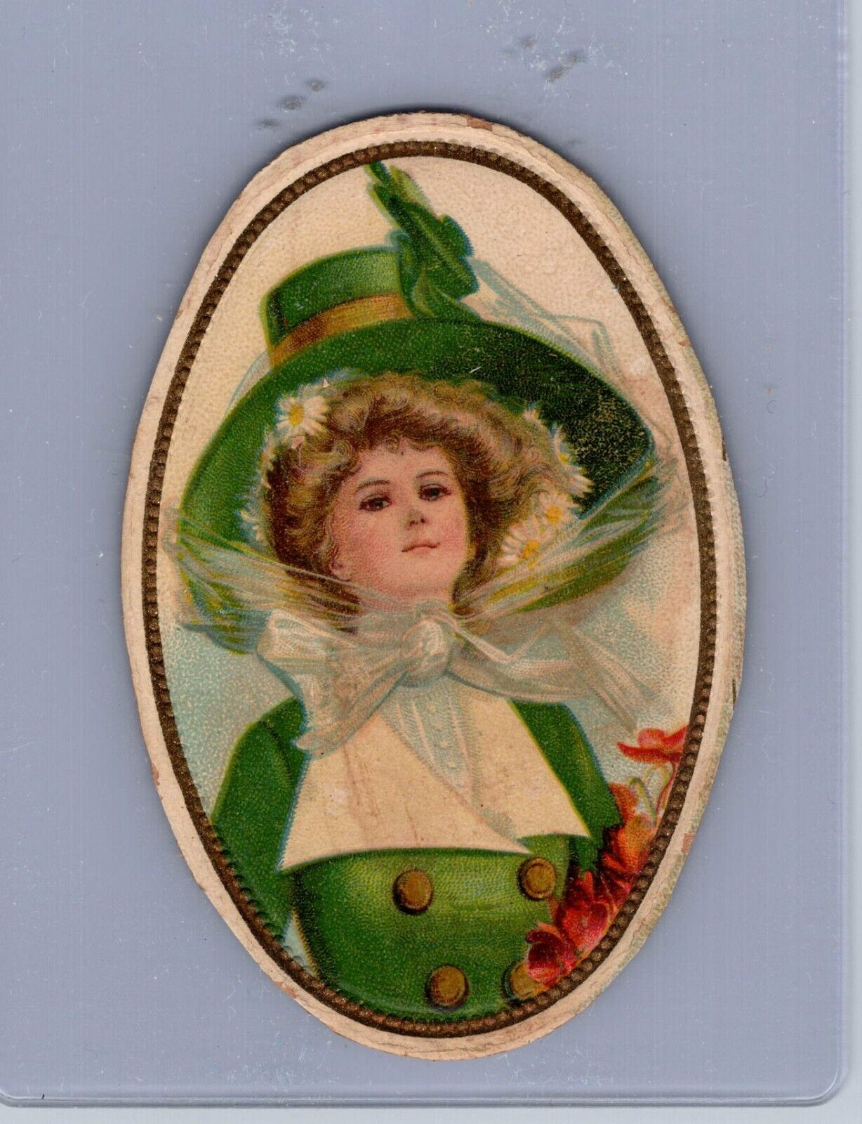 Oval Victorian Geo. Haas & Son Trade Card, Makers of Fine Candy, San Francisco