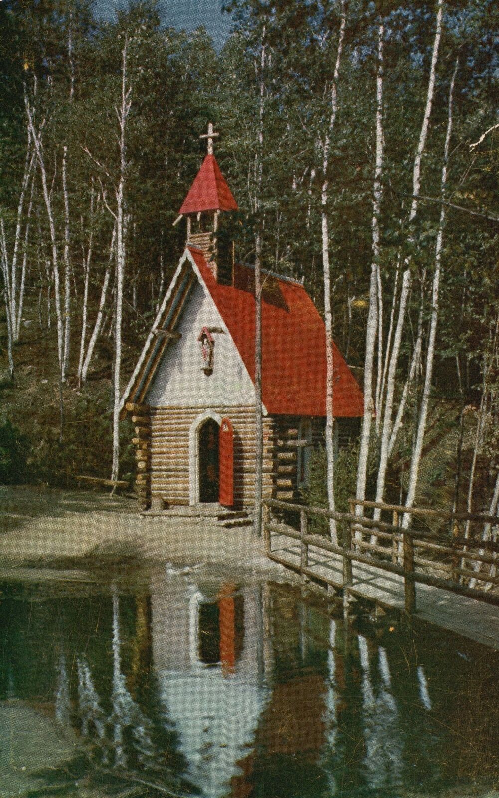 Vintage Postcard Santa\'s Chapel Dedicated To St. Nick Miniature Scene Bethlehem