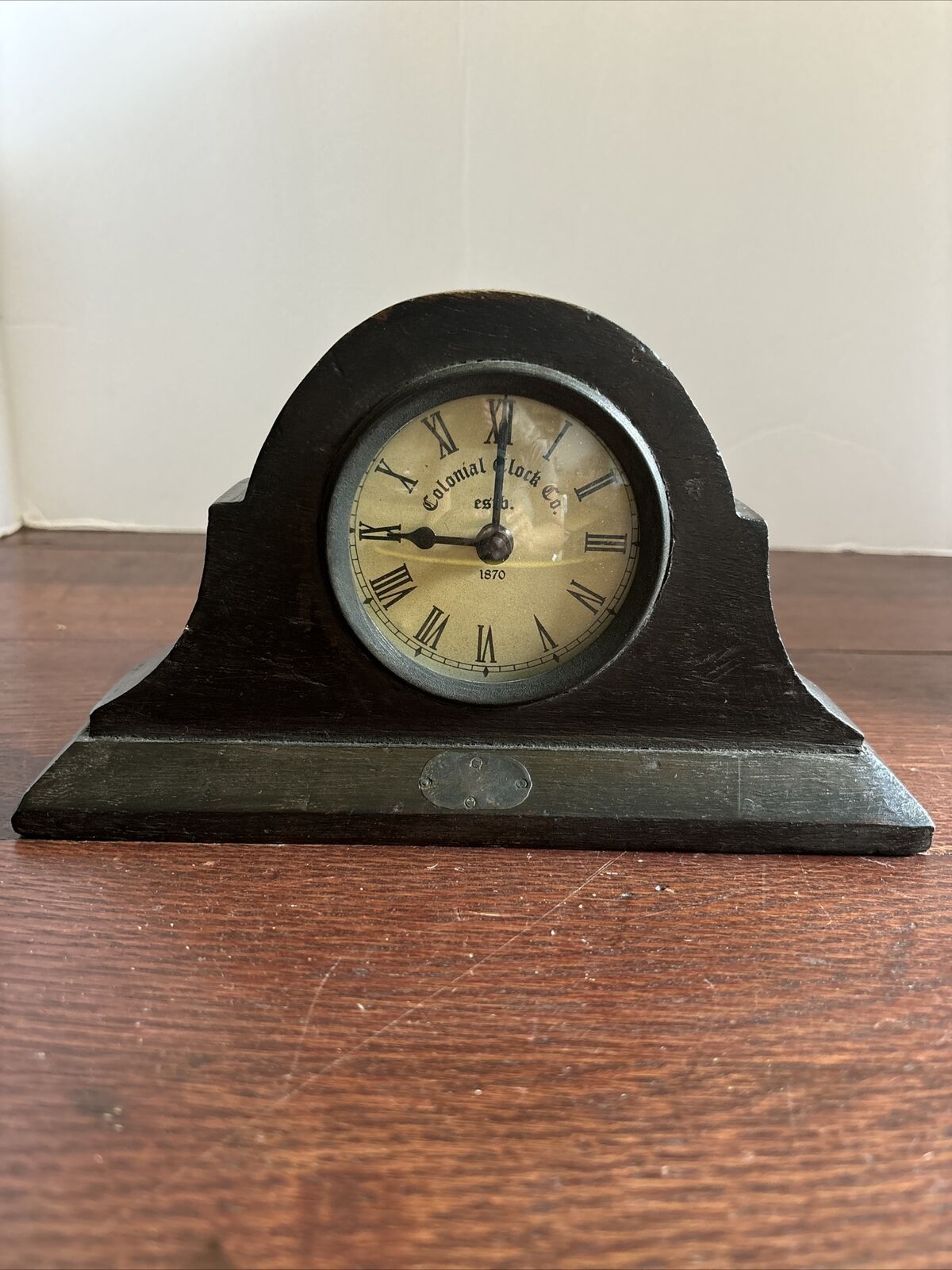 Vintage Colonial Clock Co.Shelf Est 1870 Brown