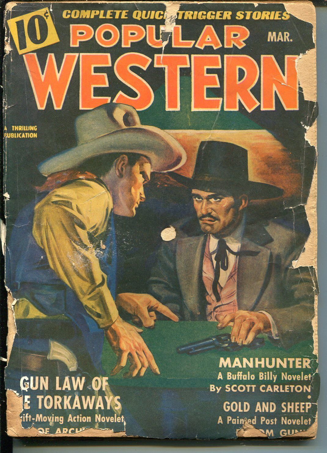 Popular Western--March 1942--Pulp Magazine--Thrilling--FR/G