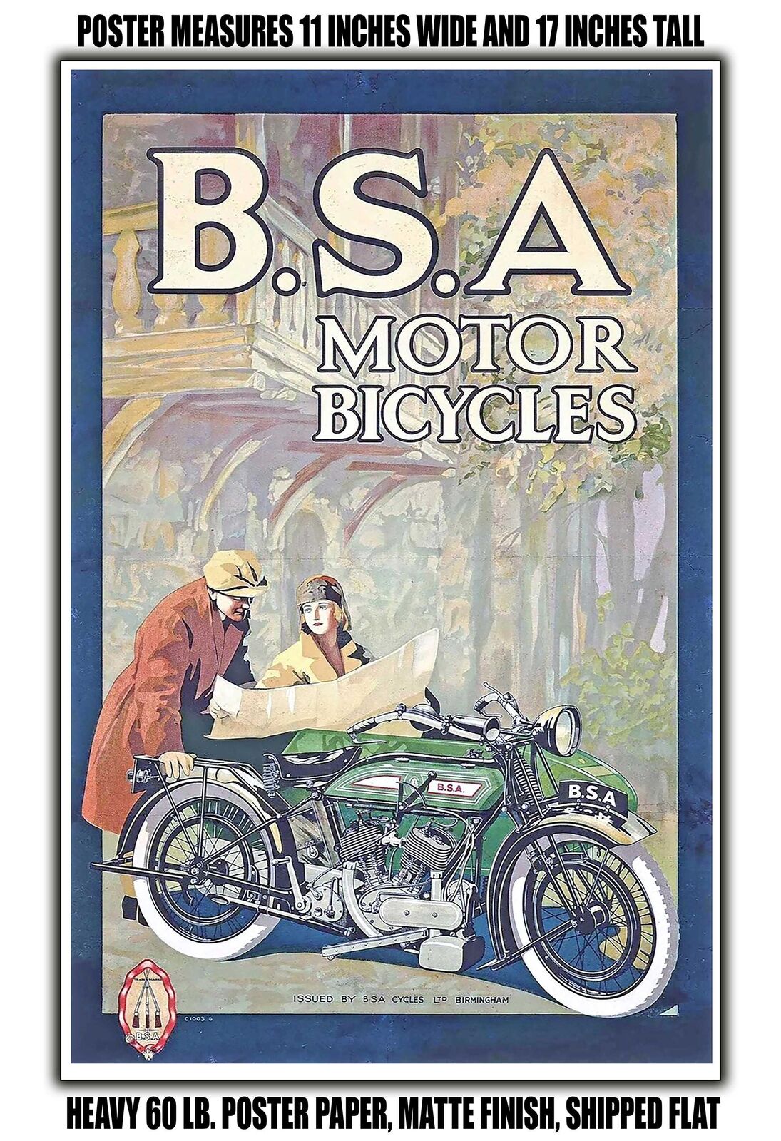 11x17 POSTER - 1926 BSA Motor Bicycles