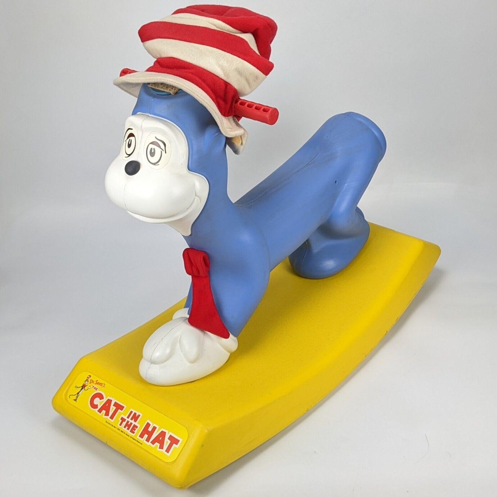 Coleco Cat in The Hat Rider Rocker Toy - vintage plastic kids