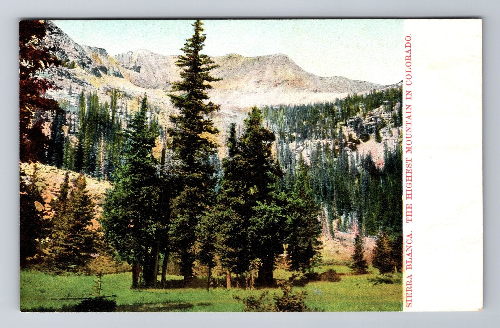 Sierra Blanca CO-Colorado, Highest Mt in Colorado, Vintage Souvenir Postcard