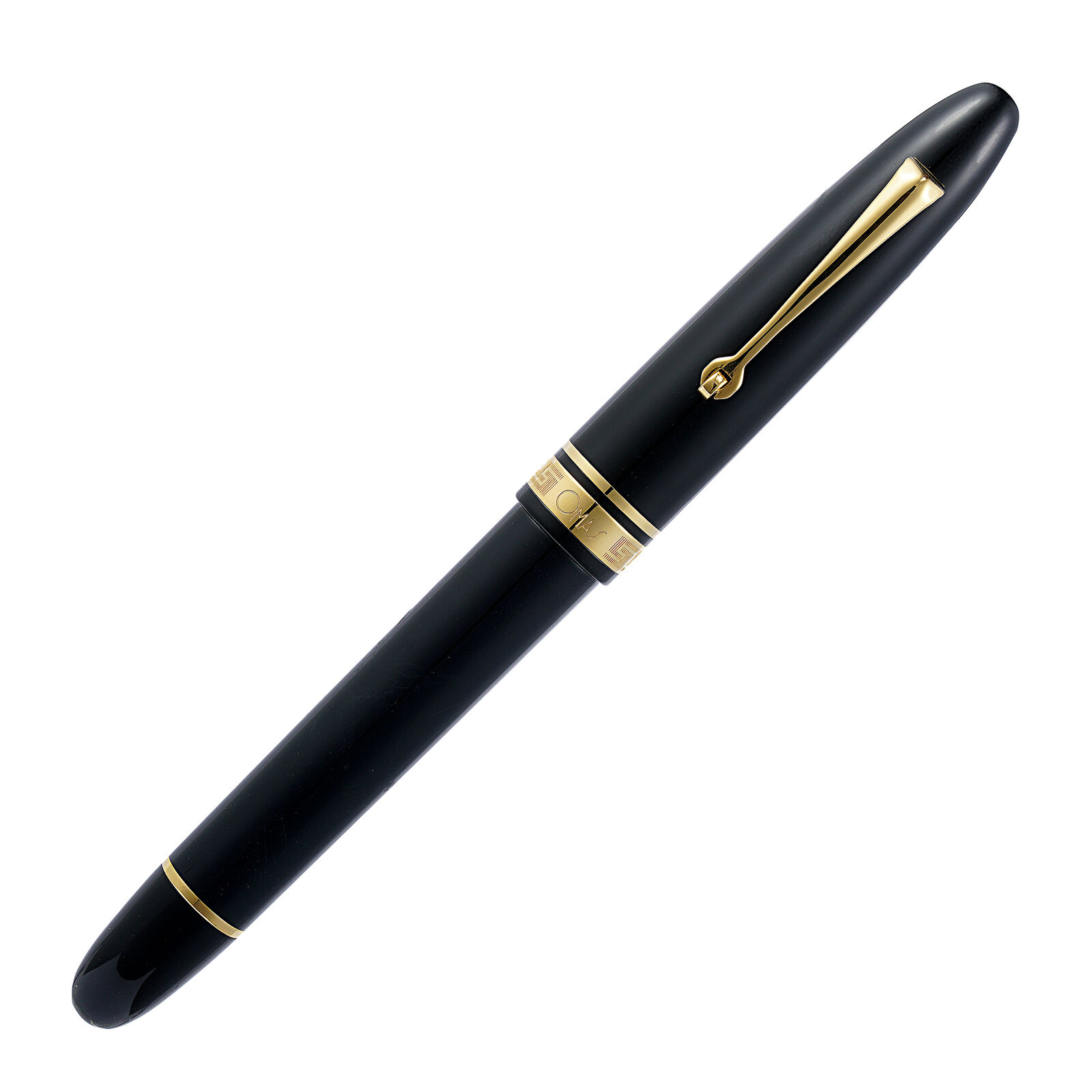 Omas Ogiva Fountain Pen in Nera with Gold Trim - Fine Point - NEW in Box
