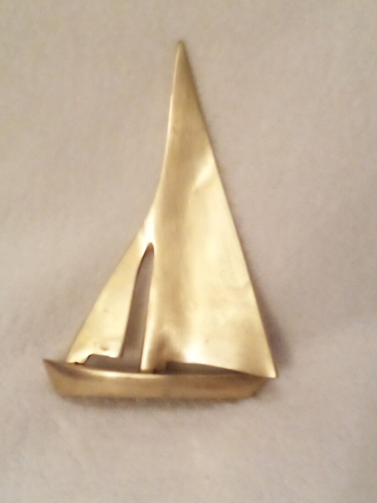 Small Vintage Brass Sailboat