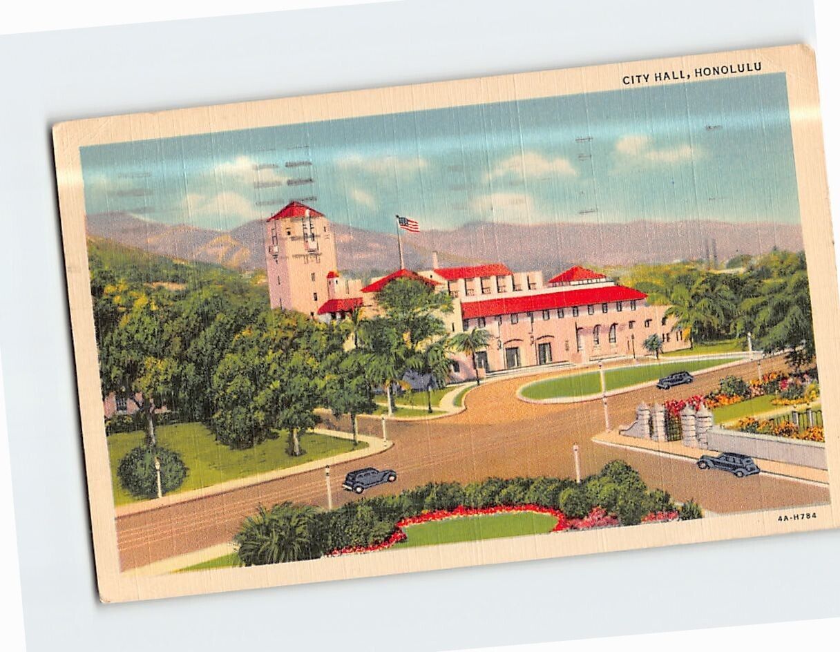 Postcard City Hall Honolulu Hawaii USA